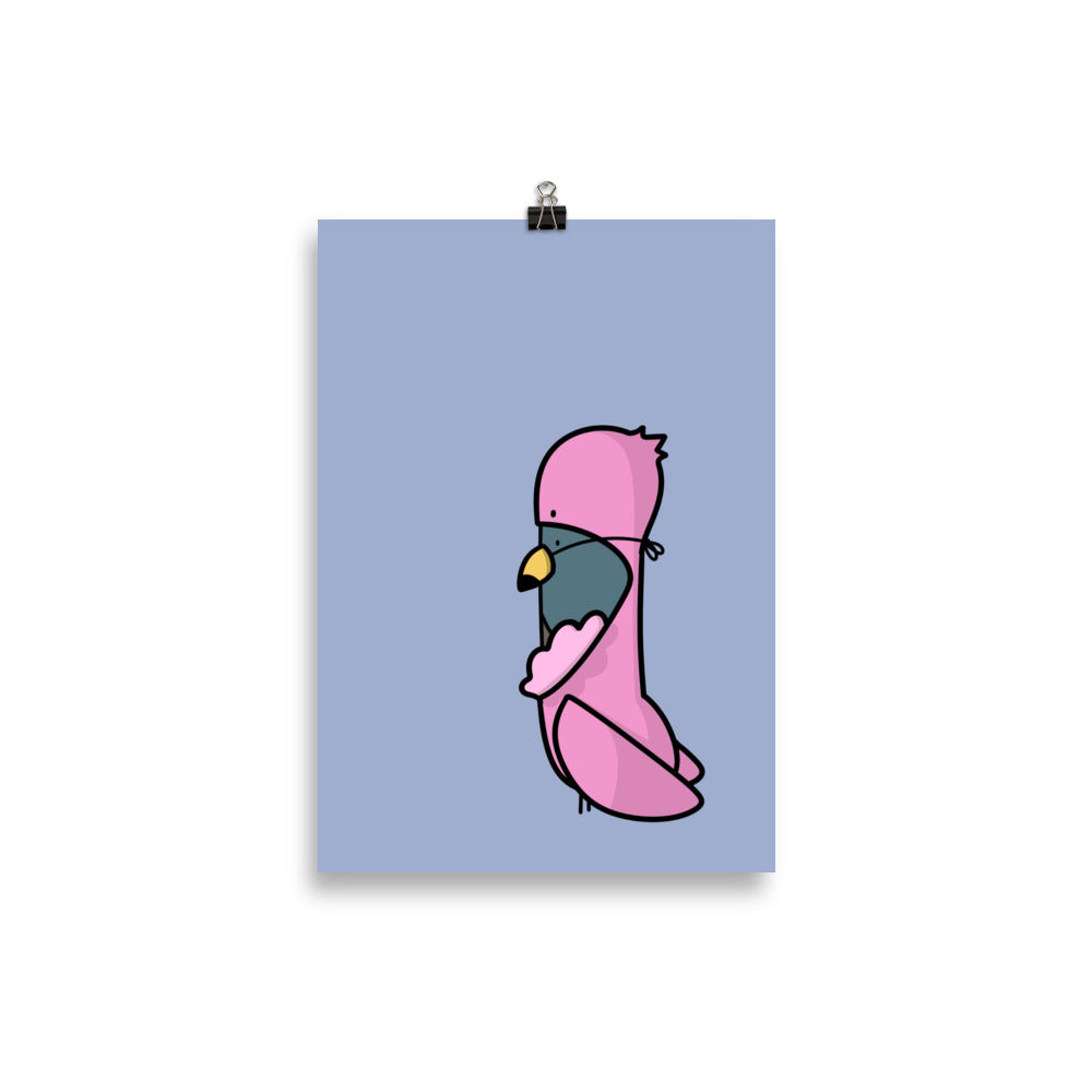 Flamingo Kostüm Tauben Poster