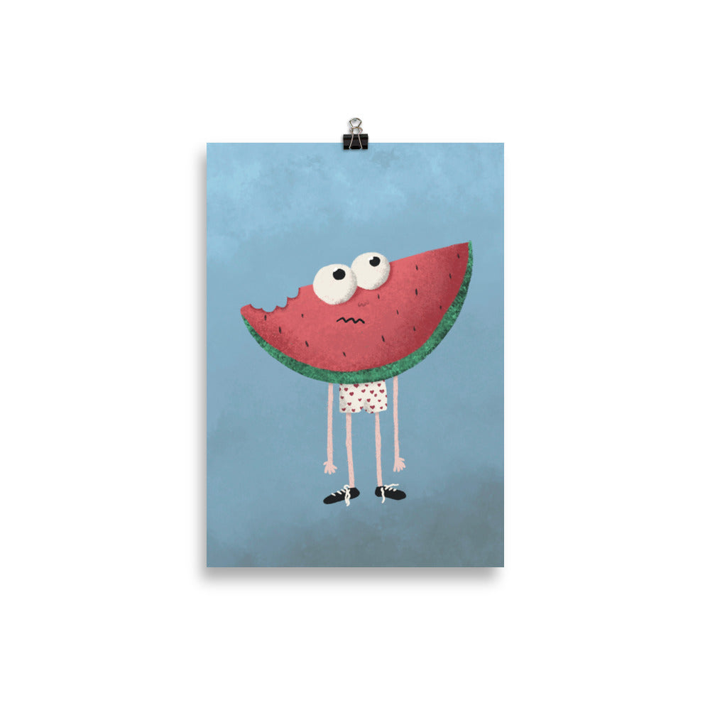 Wassermelone in Shorts Poster