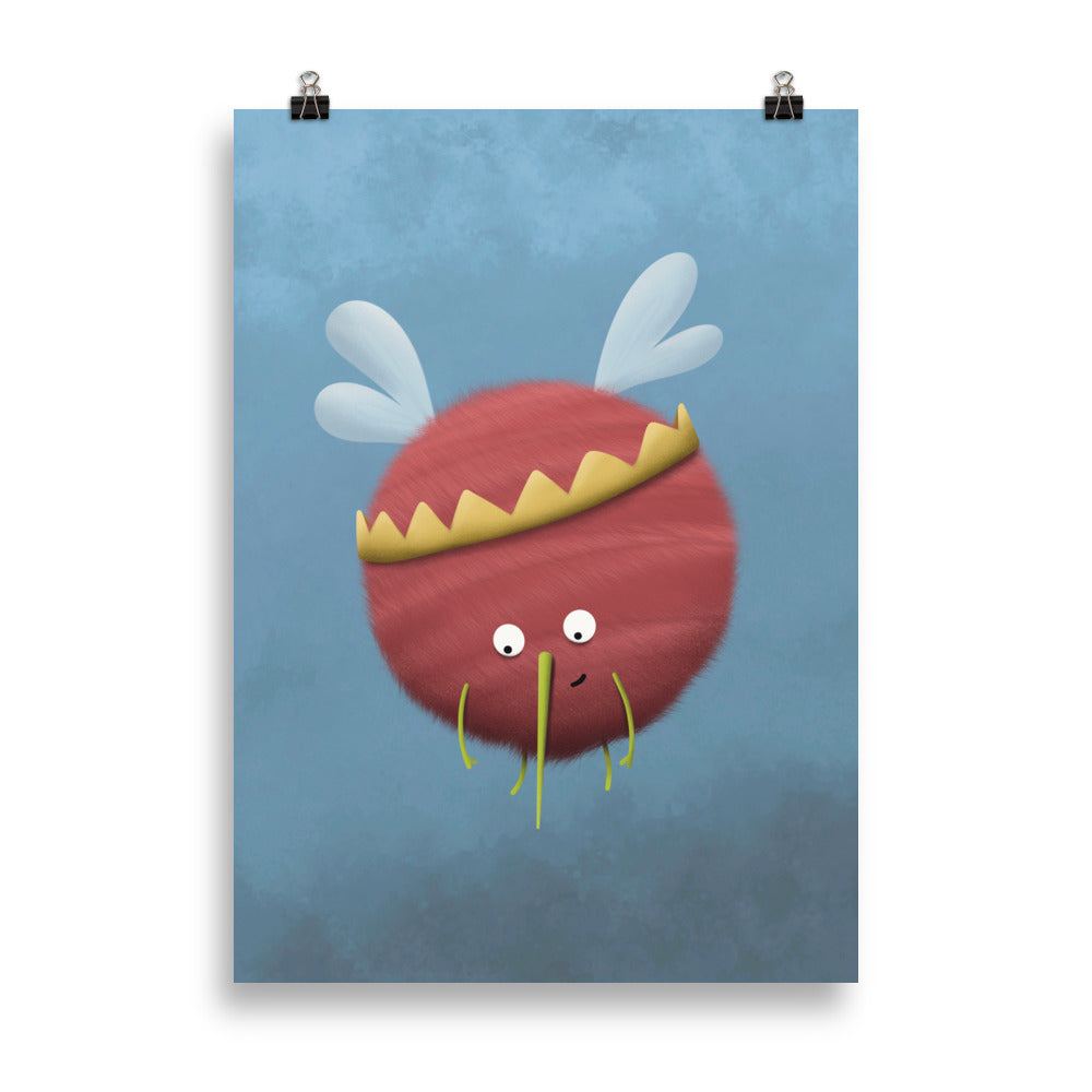 Mücken Bloop mit Krone Poster