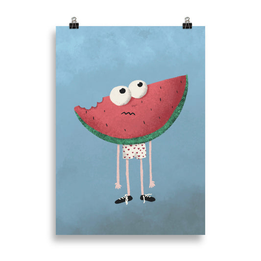 Wassermelone in Shorts Poster