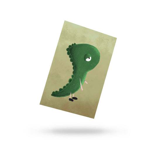 Dino Kostüm Postkarte